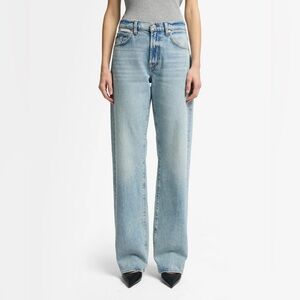 7 For All Mankind Light Blue Straight Leg Jeans